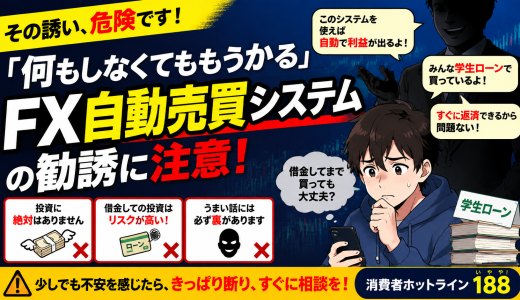「何もしなくても稼げる」は危険な勧誘かもしれません
