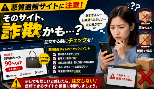 悪質通販サイトに注意！商品が届かない・偽物が届くネット通販詐欺の見分け方